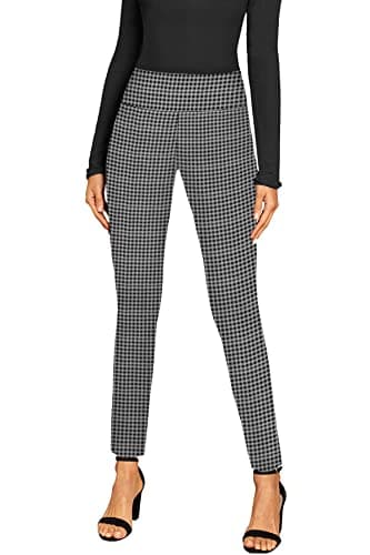 Hybrid & Company Women Office Dressy Leggings Skinny Trousers with Print KP44972 10768 Black/Whit M