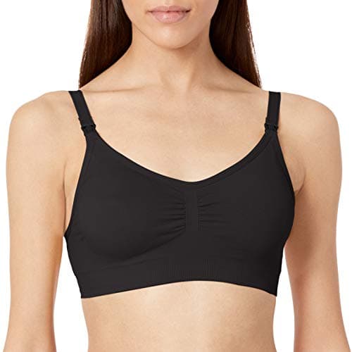 Lamaze Intimates Womens Seamless Maternity Nursing Bra Black Small