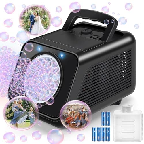 Bubble Machine Automatic Bubble Blower for Kids Battery Operated Bubble Maker for Toddlers 13 20000 Bubbles Per Min Contain 6 AA Battery Outdoor Toys for Parties Birthday Wedding