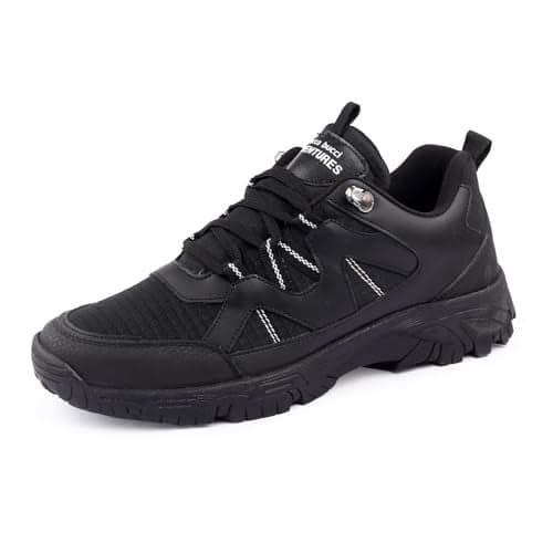 Bacca Bucci Atlas Men's Waterproof Hiking Shoes: Lightweight, Breathable, and Ideal for Outdoor Trekking, Mountaineering, and Trail Adventures Black, 6 UK