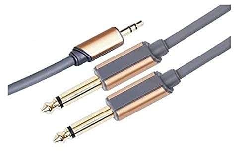 Gadget Wagon Stereo 3.5mm to Dual 6.35mm Mono P38 Cable - 2 m Length