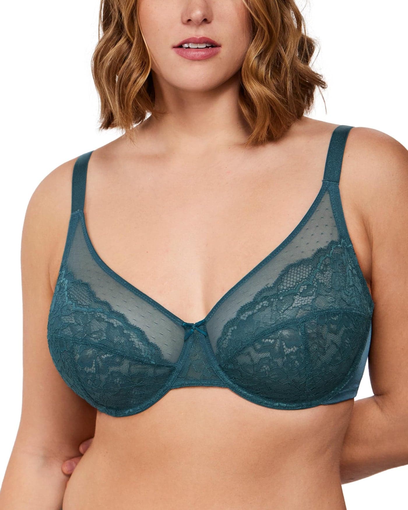 HSIA Minimizer Bras for Women Enchante Full Coverage Underwire Bras Plus Size Lifting Floral Lace Bra for Heavy Breast