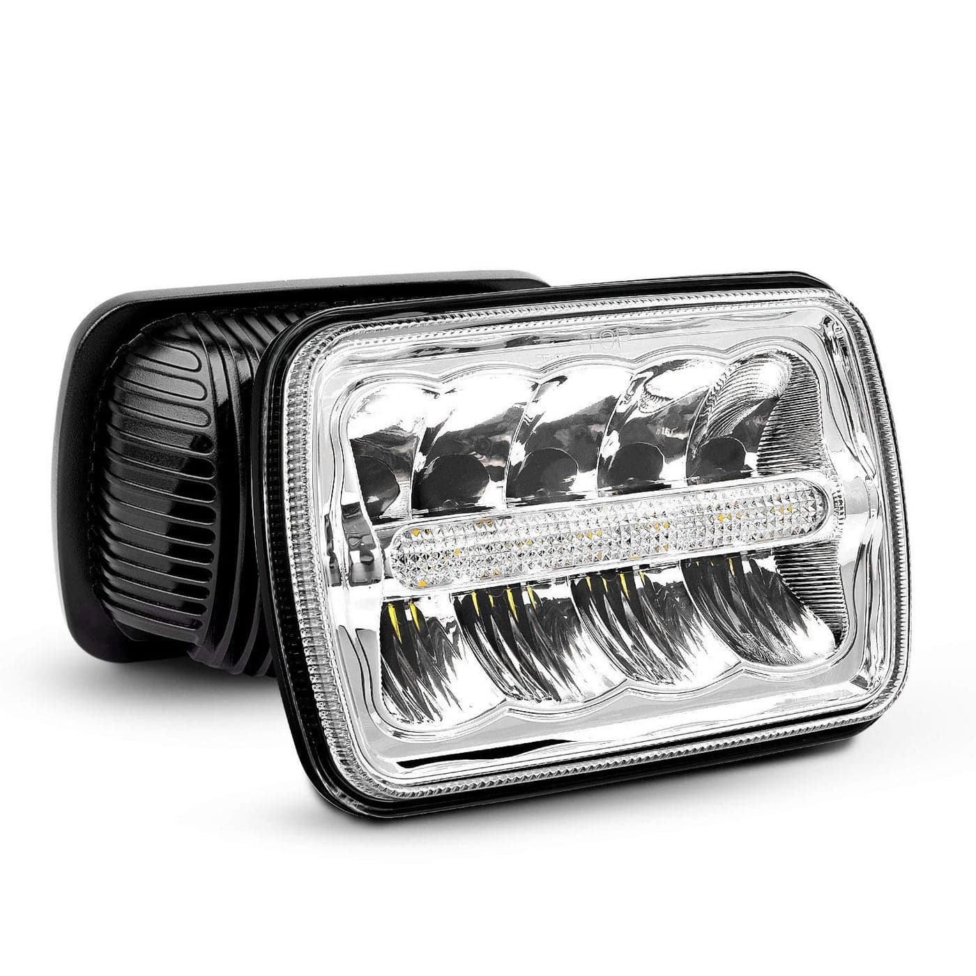 Nilight LED Headlights 7x6 5x7 45W HiLo LED Sealed Beam Headlamp for Jeep Wrangler YJ Cherokee XJ Trucks 4X4 Offroad H6054 6053 6052 5054 Replacement 2 Years Warranty 7x6 LED Headlights wDRL
