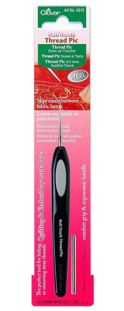 CLOVER Soft Touch Thread Pic- Black, 121