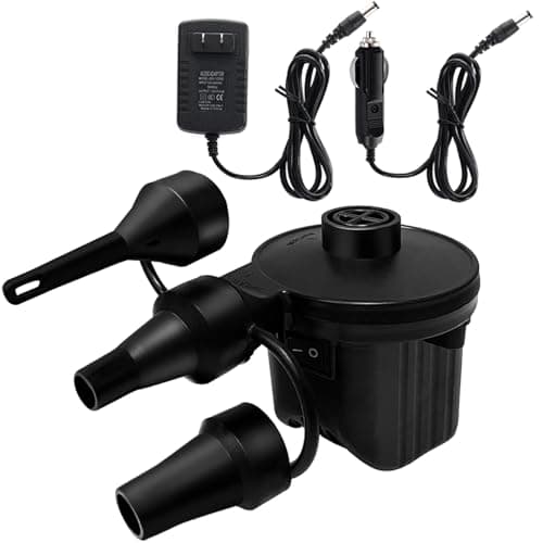 Newpol Inflatable Bed Pump, Electric Air Pump(100 Gallon/Min) for Air Mattress Beds, Inflatable Swimming Pools, Swimming Ring(AC110-240V/DC12V)