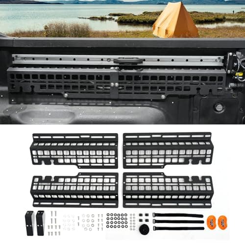 Maxzina Side Bed Molle Panel Compatible with 2022-2025 Ford Maverick Truck Bed Panel Rear Storage Organizer Cargo Shelf Rack Replacement for 2024 Ford Maverick Accessories