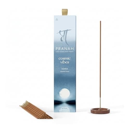 Pranah Soma Incense Sticks | 30 Sticks | Jasmine, Patchouli, Saffron & Rose Aroma | Charcoal-Free, Vegan & Non-Toxic | for Meditation, Spiritual & Wellness Ritual