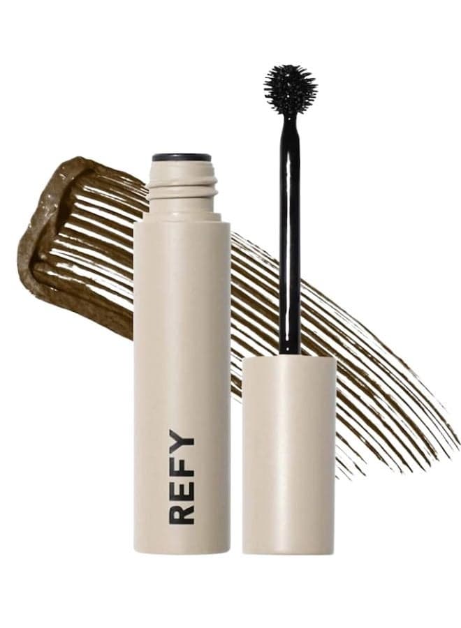 REFY Brow Tint Eyebrow Gel – Deep Brown | Deep Dark Brown with Warm Undertone, 0.27 oz / 8 ml