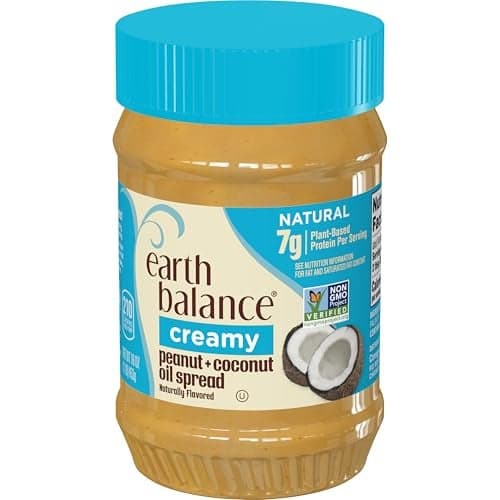 Earth Balance Creamy Peanut and Coconut Oil Spread Vegan and Gluten Free 16 oz