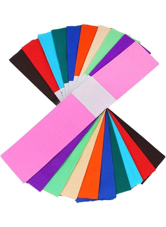 10 Colors DIY Crepe Paper Wrap 10-Piece Set, Multicolor