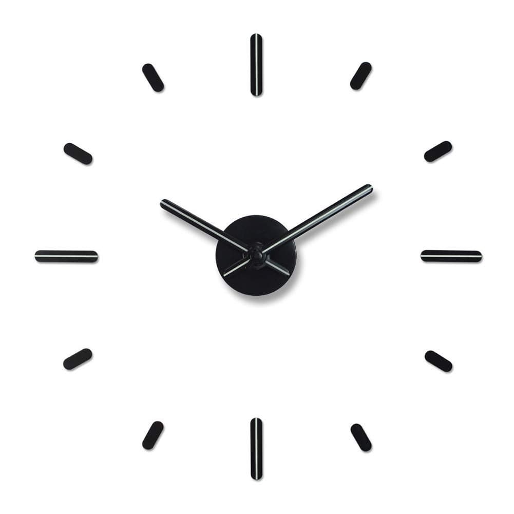 Presentime Co Large Frameless DIY Wall Clock for Modern HomeOffice Decoration Silent no Ticking Night Glow Wall Dcor for Living Room Dining Room Kitchen Bedroom Class Room Office Space