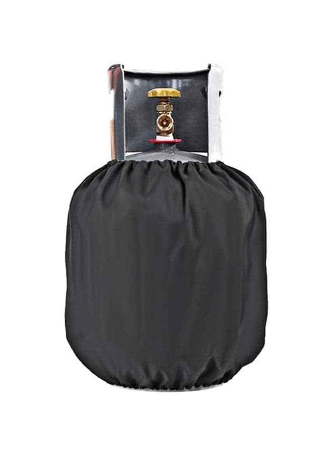 Outdoor Gas Tank Cover Heavy Duty UV Protective Propane Bag Durable and Waterproof Oxford Cloth Gas Cylinder Sleeve Weather Resistant Cover for Standard 20lb Tank & RV Camper Grill, Black