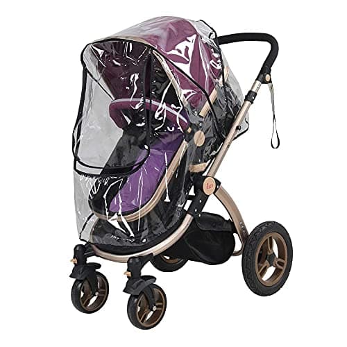 Stroller Rain Cover Universal Pram Rain Cover PVC Transparent Can Be Folded for Stroller for Baby