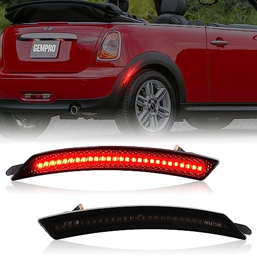 Gempro LED Side Marker Lights Rear Red Bumper Marker Lamps for 20082014 MINI Cooper R55 R56 R57 R58 R59 R60 R61 Reflectors Smoked Len 2PCS