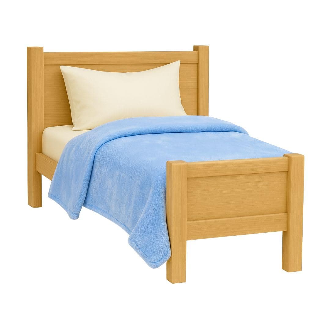 Continental Bedding Microfleece Bed Blanket Soft Lightweight Warm Cozy Blanket for Bed Crib Twin 50x60 Twin XL 50x70 Crib 30x40 Plush Fleece Throw for All Seasons Blue