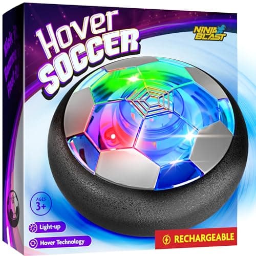Ninja Blast Hover Soccer LightUp Ball Birthday Gift for Boys Indoor Toy Games Kids Gifts for Age 5 6 7 8 9 10 11 12 Years Old Boy Toys for Age 3 Years and Up