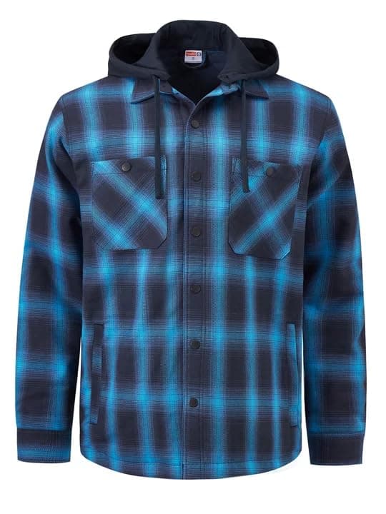 FR Jacket for Men Waterproof Insulated Active Jacket Flame-Resistant Hoodie for Men Detachable Hood FR Sweatshirts