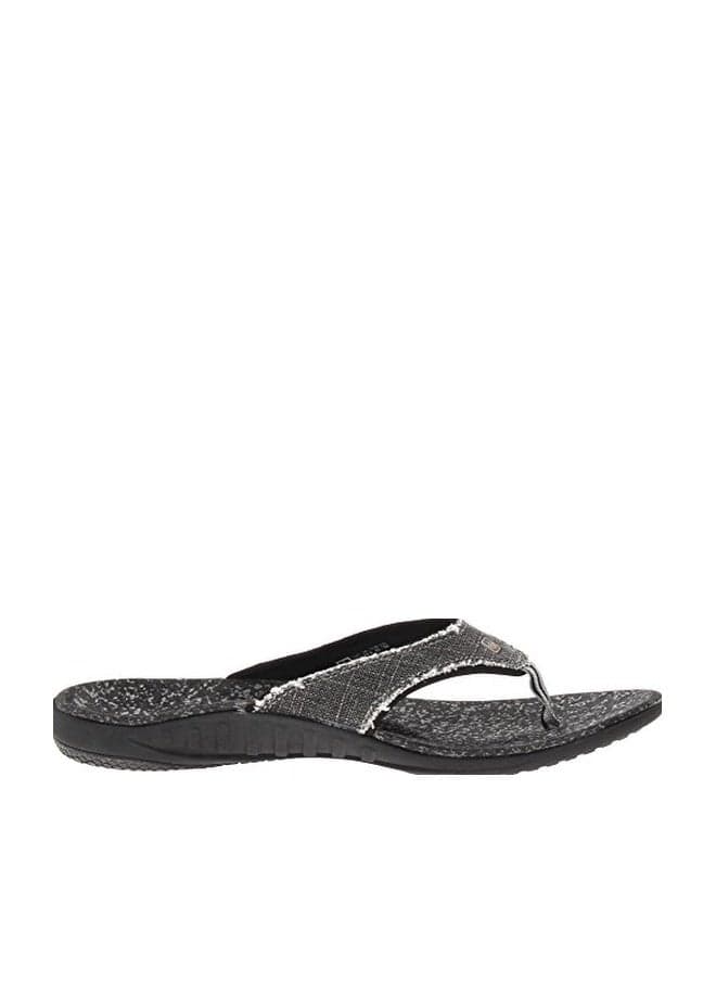 Spenco mens Yumi Canvas Sandal, Black, 8 US