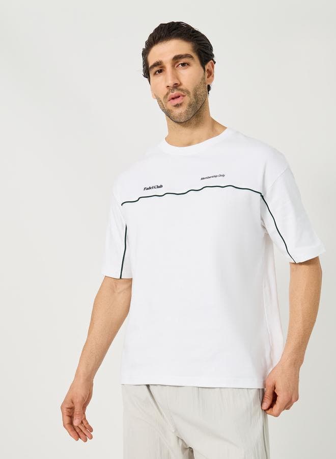 Retro Court Graphic Print Oversized T-Shirt