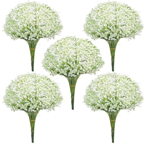 Eeaivnm 100 Pcs Artificial Babys Breath FlowersArtificial Flowers Real Touch Fake Gypsophila Bulk for Wedding Centerpieces Home Party Garden Decoration
