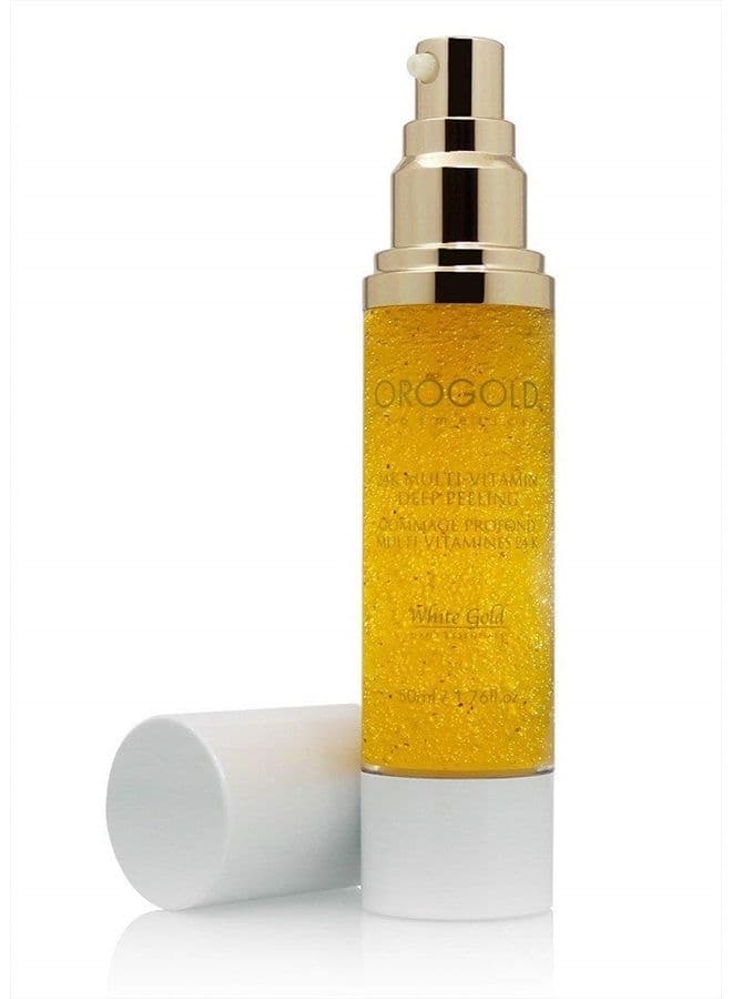 White Gold 24K Multi-Vitamin Deep Peeling Facial Exfoliator from OROGOLD Cosmetics - 50 ml., 1.76 fl. oz.