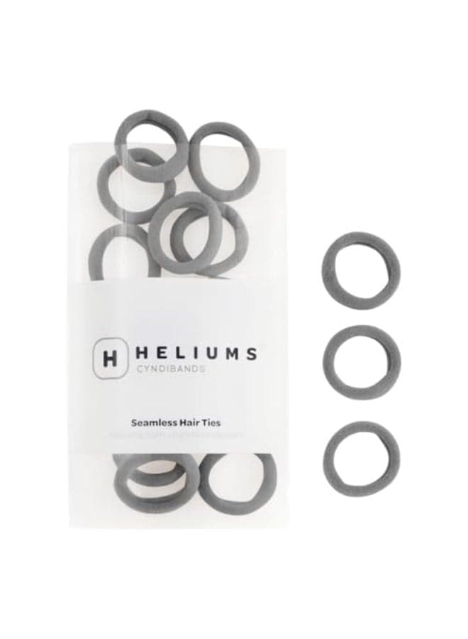 Heliums Small Soft Hair Ties Gray 1 Inch Mini Nylon Bands No Damage Ponytail Holders for Kids Braids and Thin Hair 30 Count