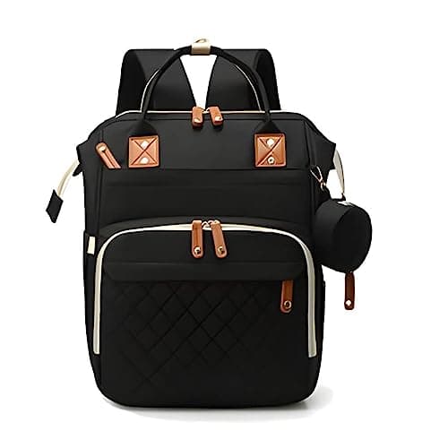 Axcone Baby Diaper Bag Backpack with Changing Pads mommy Bags Boys Girl Unisex Multifunction Travel Baby (Black)