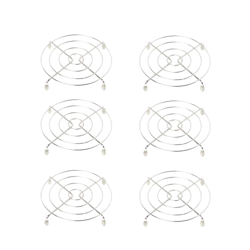 Embassy Stainless Steel Trivet/Hot Pot Stand for Kitchen, Round | Size - 14.5 cm | Pack of 6 | Heat Resistant Trivet | Cooker/Vessel Stands | Dining Table Stands for Hot Dishes