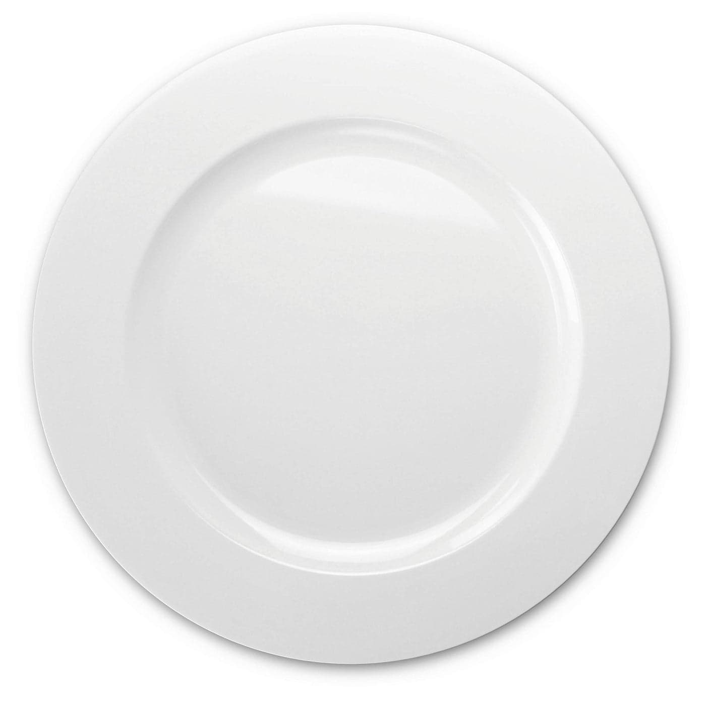 OCCASIONS 40 Piece Chargers pack Wedding Party 12 Disposable Plastic Charger PlatesChargers Plain White