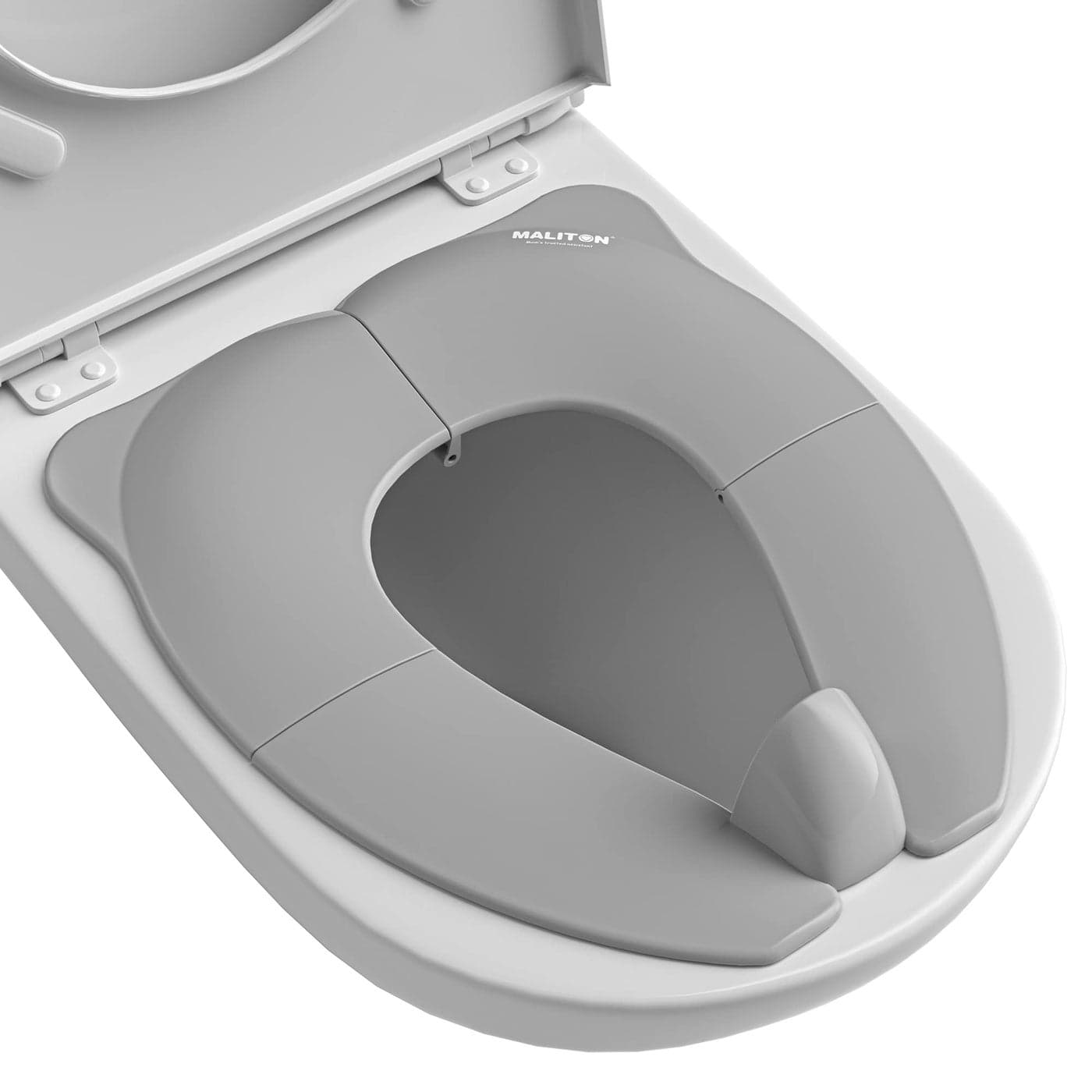 Travel Potty Seat for Toddler Kid Maliton Portable Potty Seat with Storage Bag Foldable Potty for Toddler Travel NonSlip Potty Training Toilet Seat Cover with Splash Guard Grey