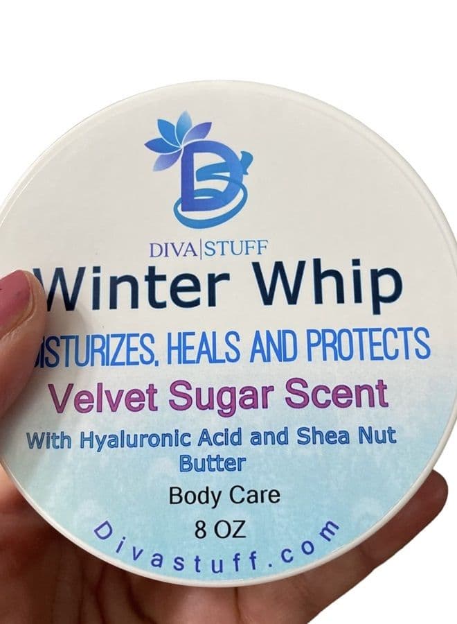 Velvet Sugar Scent Winter Whip Body Cream, Protects, Heals and Moisturizes Winter Dry Skin, Great For Outdoor Sports