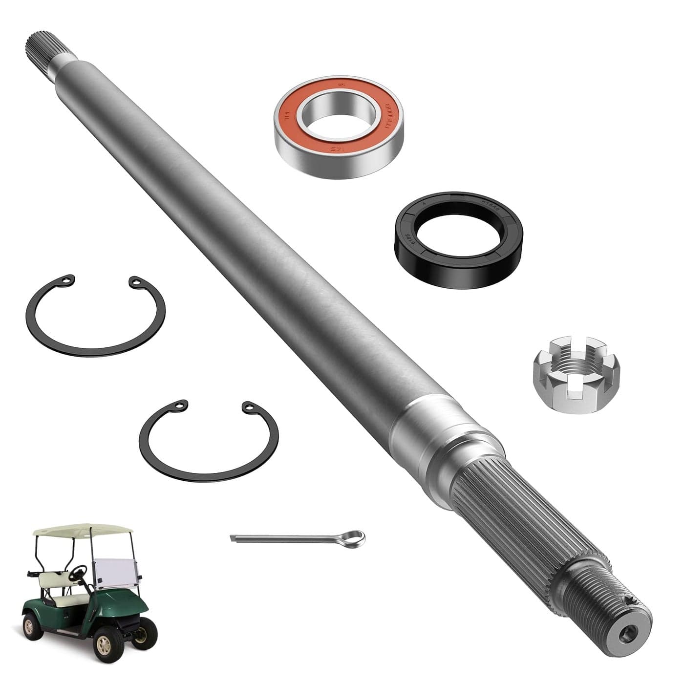 Driveup EZGO TXT Rear Splined Axle for Electric 19942013 Golf Cart Passenger Side OEM 20377G12Passenger Side 20377G12