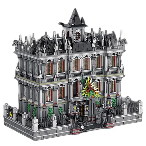 General Jims 3Level 7357 Piece Lunatic Asylum Hospital Mad House a City Modular Architecture Building Block Set Compatible with Major Brick Building Brands