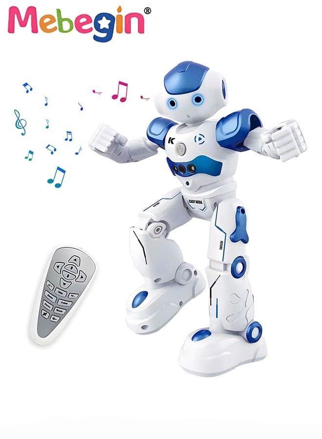 RC Robot Toy with Gesture Sensing, Remote Control Dancing Robot Toy, Rechargeable RC Robot with Dynamic Music and Space Knowledge, Popular Science and Intelligent Programming, Creative Moving Toy with Cute Appearance, Ideal Gift for Kids