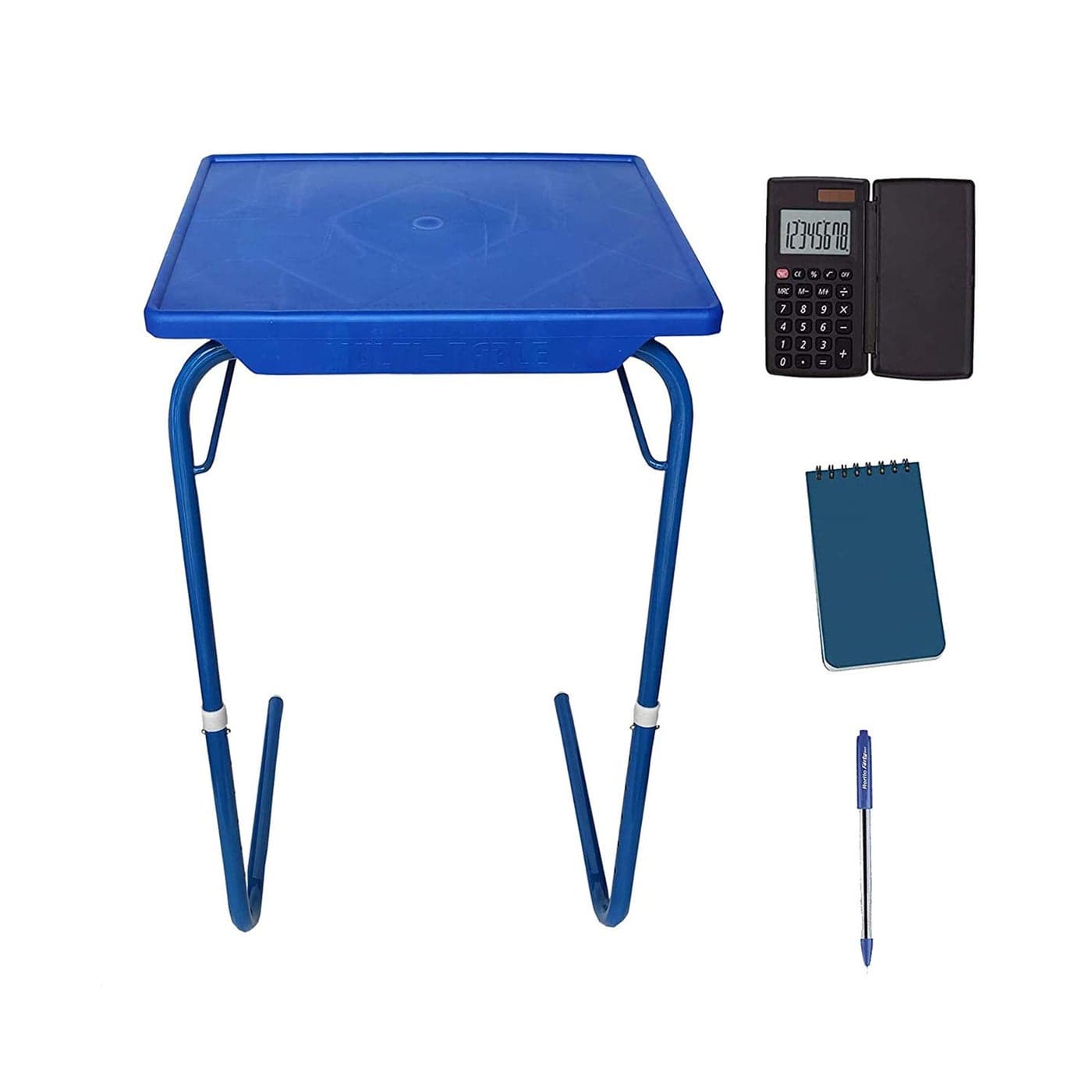 RED WIND TableMate MultipurposeChildrens TableAdjustable TablemateStudy TableKids Table Blue Clolor with CalculatorSpiral BookPen RW81 Metal