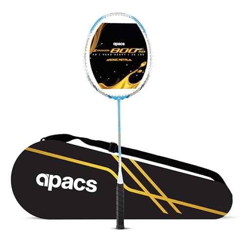 Apacs Z Power 800 RP+ (38 LBS, Unstrung) Made in Vietnam | 4U Head Heavy | Slim Shaft | Japanese High Modulus Graphite | High Tension Badminton Racket with Free Full Cover