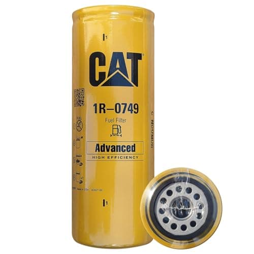Caterpillar 1R0749 Advanced High Efficiency Secondary Fuel Filter HighEfficiency SpinOn Diesel Fuel Filter 5 Micron Protection OEM Cat Fuel System Filter Pack of 1
