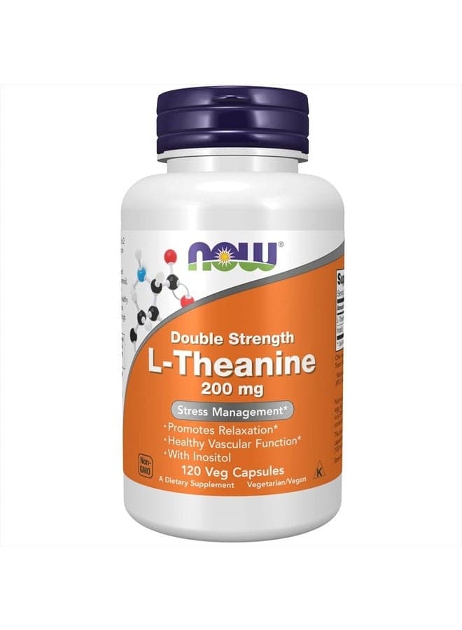 Supplements, L-Theanine 200 mg with Inositol, Stress Management*, 120 Veg Capsules