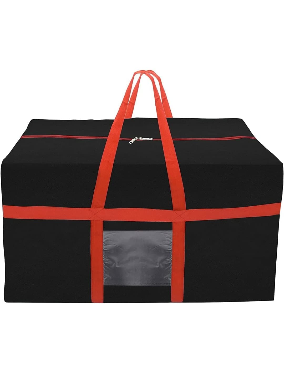 Haimac Nylon MultiPurpose 128 L Large Clothing Moisture Proof Storage OrganizerToys Storage BagStationery Paper Storage Bag for Travel Red Black 80x39x41 cm