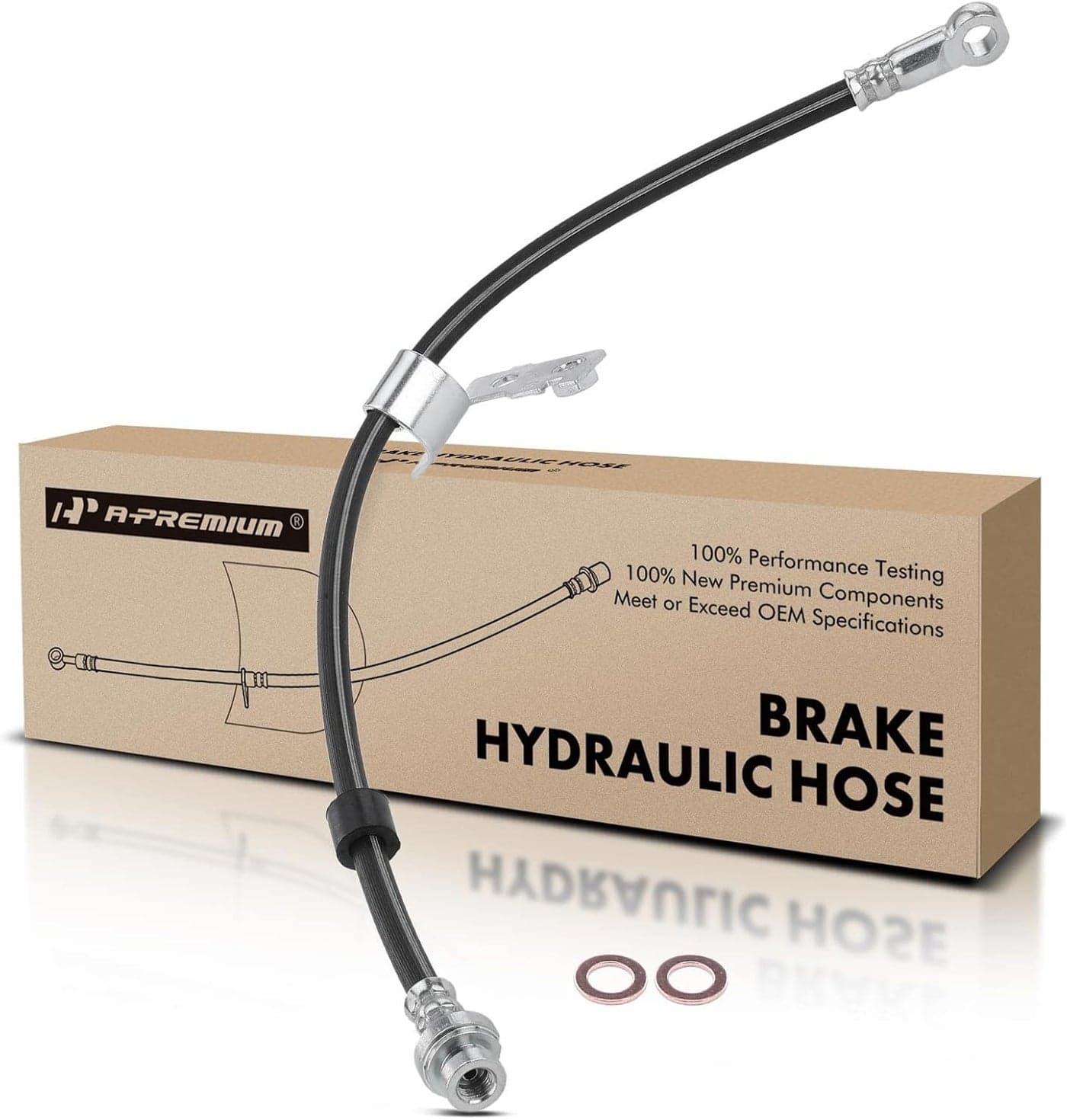 A-Premium Front Passenger Side Brake Hydraulic Hose