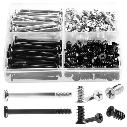 Zmbroll Case Fan Long Short Screws 160Pcs Long and Short Screw (#6-32x35mm, M5x10mm) PC Computer Chassis Fan Components Radiator Fan Cooling Fan Mount Screws Set Black and Silver