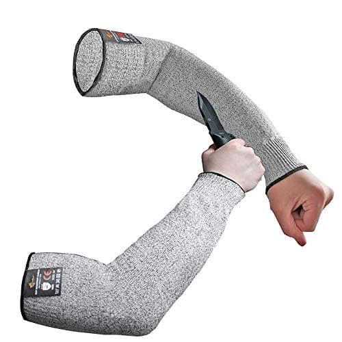 Evridwear Protective Arm Sleeves Cut Resistant Farmers Sleeves for Men Work, Gardening, Farming, Arm Protectors for Thin Skin and Bruising (Large, No Thumb Hole)