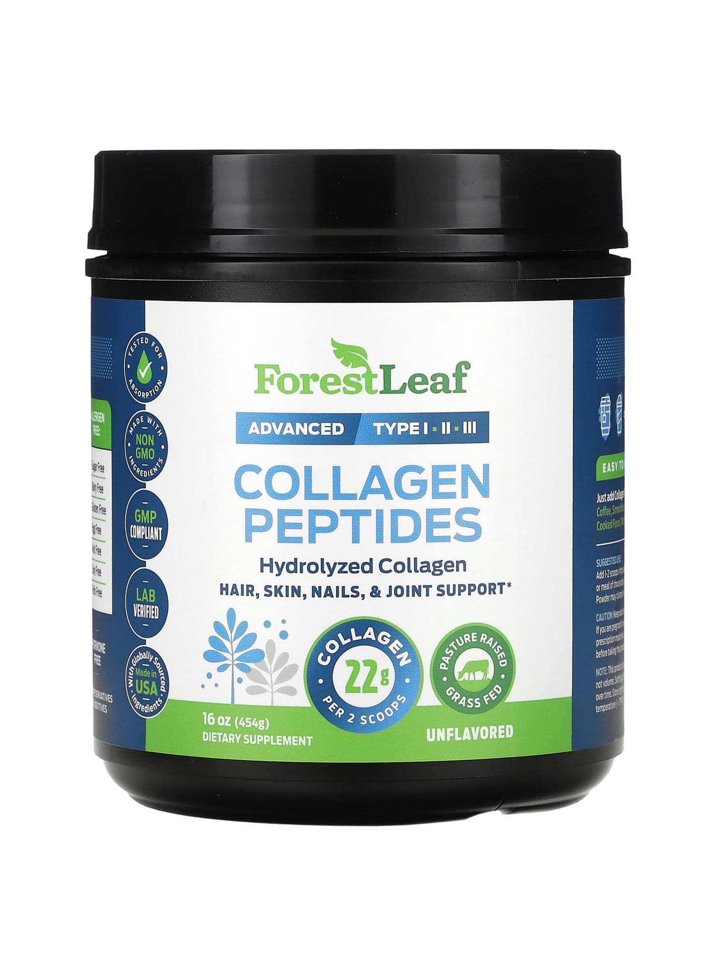 Collagen Peptides, Unflavored, 16 oz (454 g)