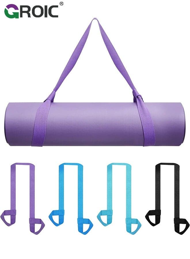 4 Pcs Yoga Mat Strap Sling Adjustable Thick Yoga Mat Carrier Stretching Strap Yoga Mat Sling Holder Women Stretching Band,Yoga Parts