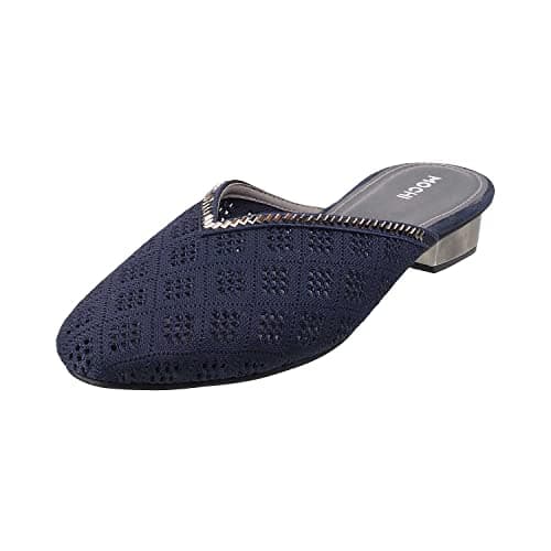 Mochi Womens Synthetic Blue Slip Ons (Size (5 UK (38 EU))