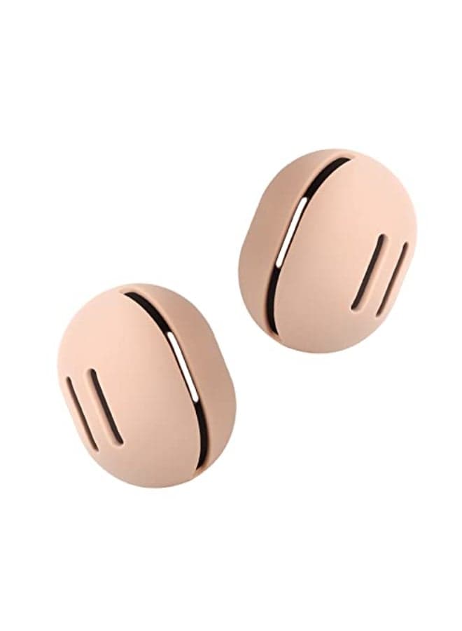 FERYES 2 PCS Makeup Sponge Holder Shatterproof EcoFriendly Silicone Beauty Make Up Blender Case for Travel Khaki
