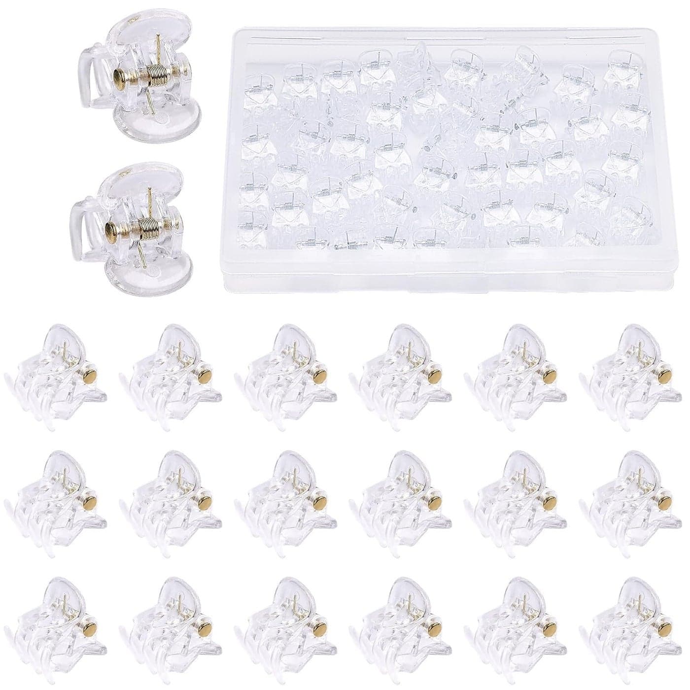 JANYUN 48Pcs Clear Mini Hair Claw Clips for Girls Women Fine Hair Plastic Multifunction Clamp Clips Hair Accessories Gifts