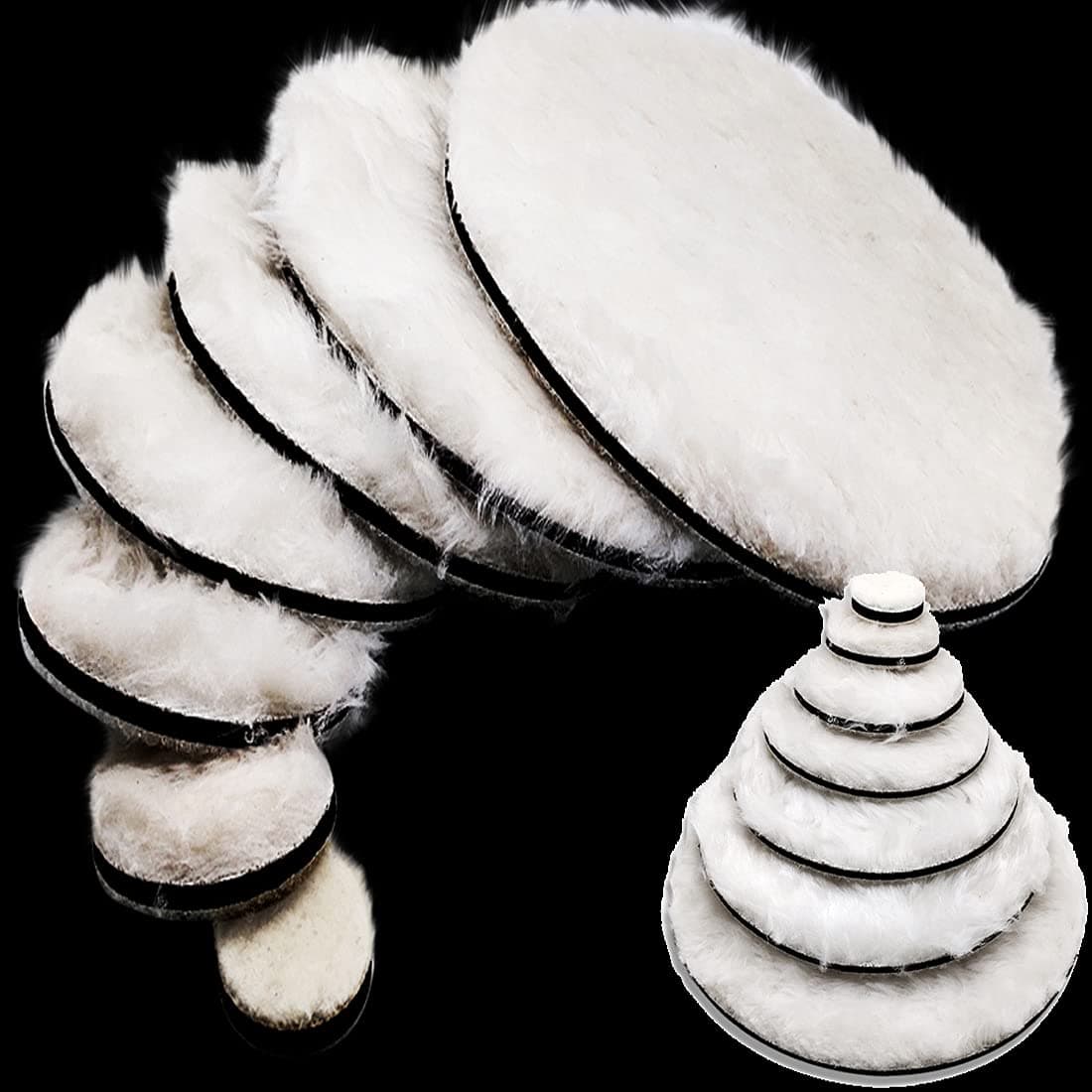 DIY Crafts Fur Felt Pad Only Backing Pad Nut Wool Polishers Polishing Clean Buffing Pad Bonnet for Furniture Car Paint 1-7"inch Self Adhesive (Fur Felt Pad Only) (1 Pc, 3" inch Fur Felt Pad Only)