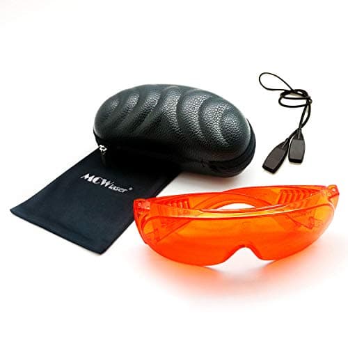 MCWlaser Professional Laser Safety Glasses OD6+ 190-540nm Protective Goggles CE for UV Lamp Violet/Blue/Green Laser 248nm 355nm 375nm 405nm 450nm 457nm 473nm 532nm Absorption Type EP-3 Style 6