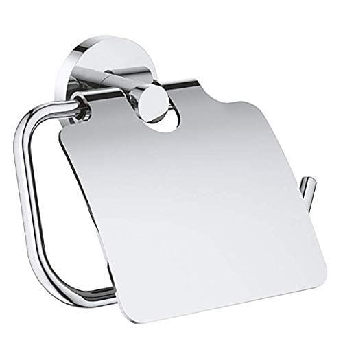 Toilet Paper Holder with Cover Storage Dustproof for BathroomStainless Steel